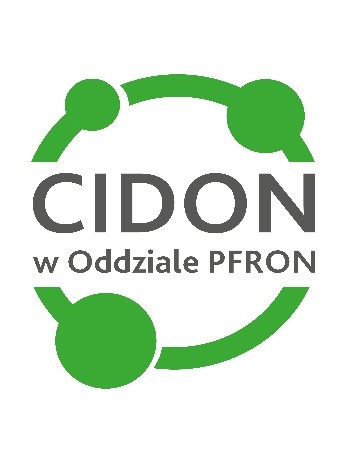 Logo CIDON zielona obręcz a w srodku napis CIDON w Oddziale PRFON